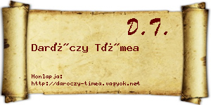 Daróczy Tímea névjegykártya