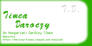 timea daroczy business card